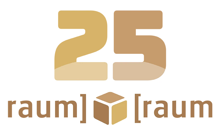 Logo 25 Jahre raum]für[raum
